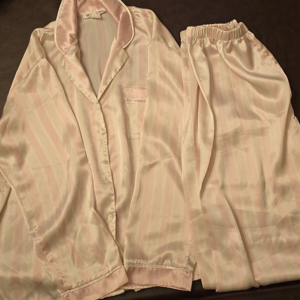 Women's Pink Striped Pajama Set Carole Hochman